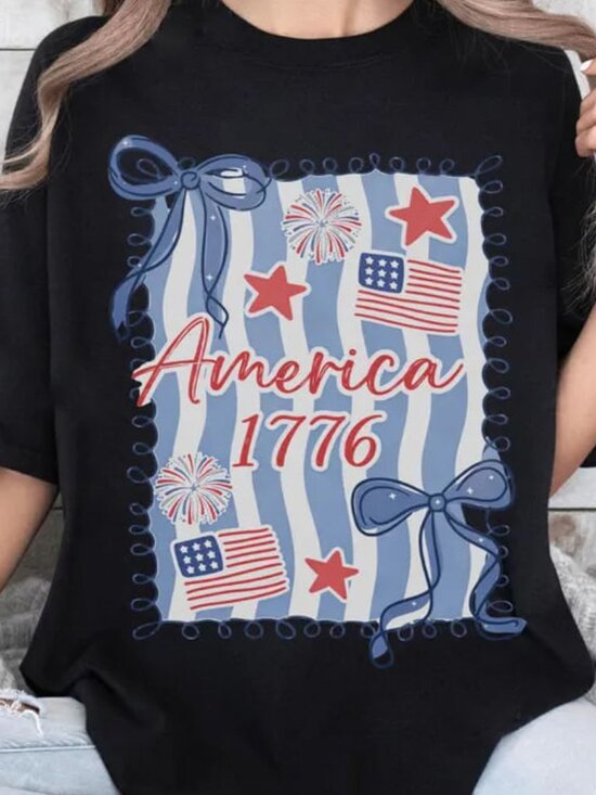 Tops - 4th Of July Graphic Shirt, Independence Day Tee, America 1776 Shirt